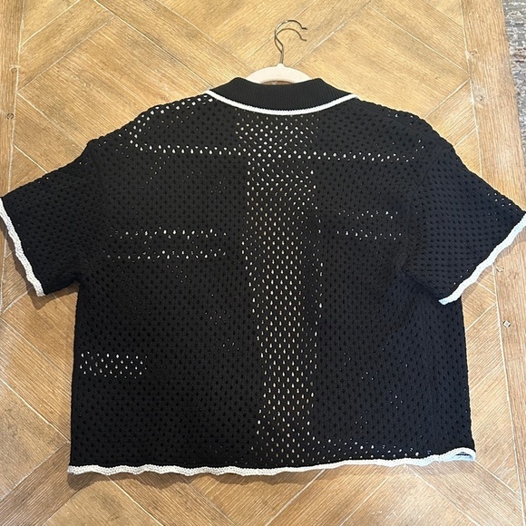 Abercrombie & Fitch Black Knit Button-Up - Picture 4 of 4